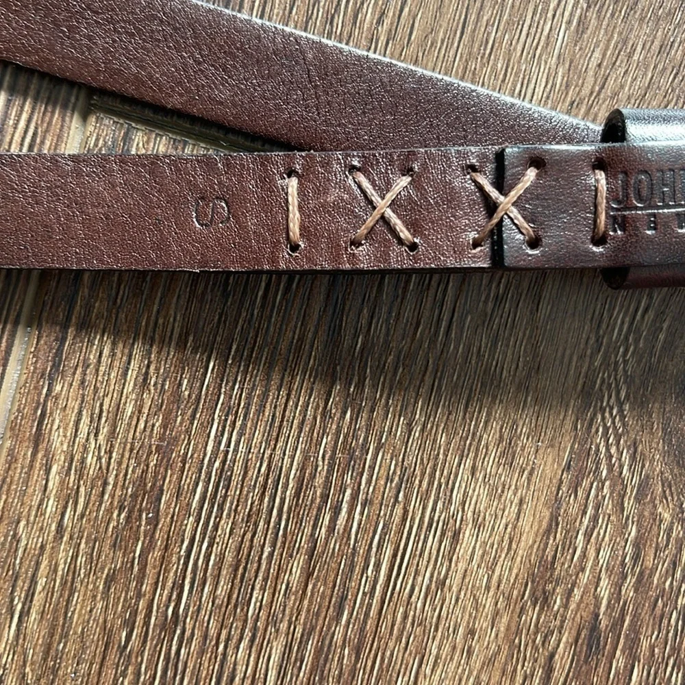 JOHN FARAH DOUBLE ROLL BUCKLE LEATHER BELT S